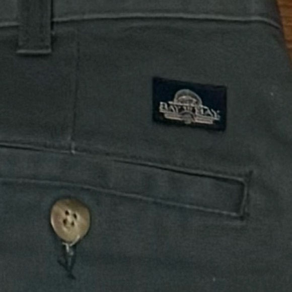 Bay to Bay Green Khaki Pants Pleated Front Size 33 X 30 - Picture 7 of 7